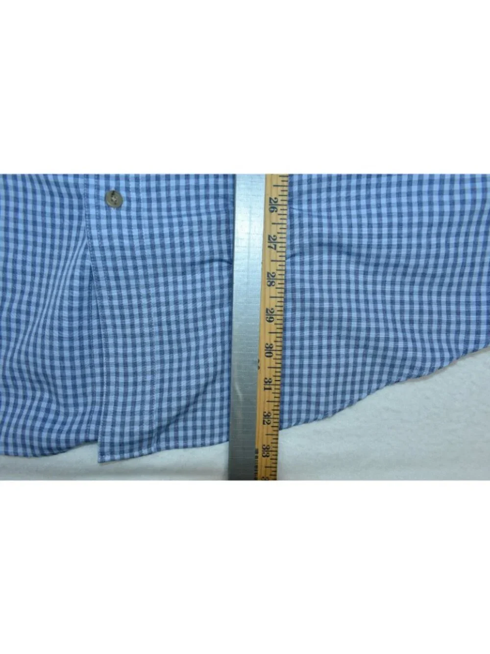 Roundtree & Yorke Mens Shirt Size XL Button Down Short Sleeve Plaid Blue